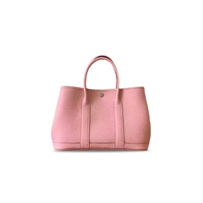 HERMES A PINK NEGONDA LEATHER GARGEN PARTY 30 WITH PALLADIUM HARDWARE  (30*21*14cm)